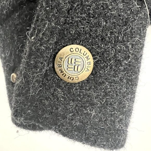 Columbia Wool Blend Classic Bomber Jacket. Quilted Lining. Charcoal Grey. Size M - Picture 5 of 15